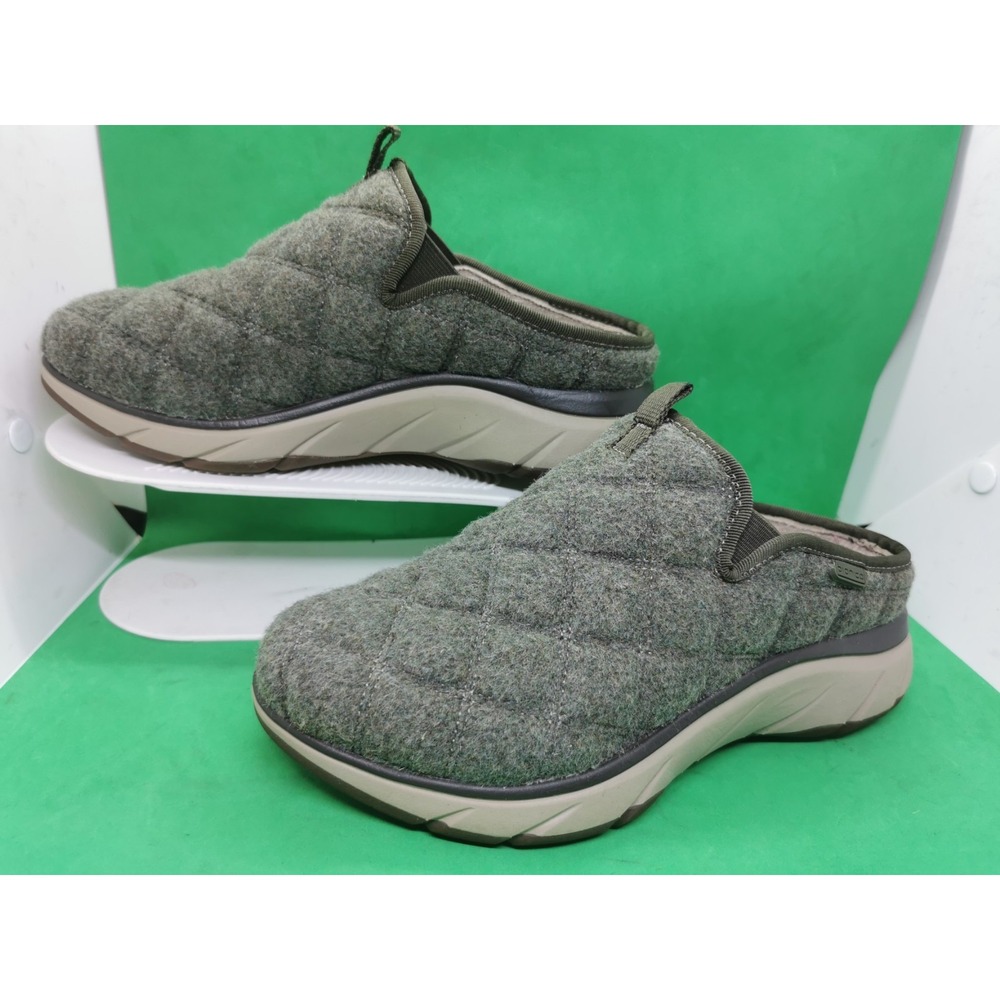 Bionica Akina Wool Slip On Clog Womens Size 8.5M Olive Green Mules Comfort Shoes